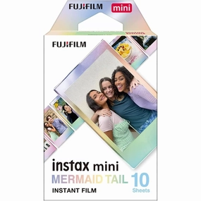 Fujifilm instax mini Instant Film  Mermaid Tail Border, 10 Shot Pack digital cameras, buy mirrorless camera, compact cameras sale