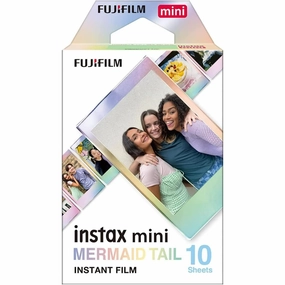 Fujifilm instax mini Instant Film  Mermaid Tail Border, 10 Shot Pack camera and photography, photography gear, professional camera kits