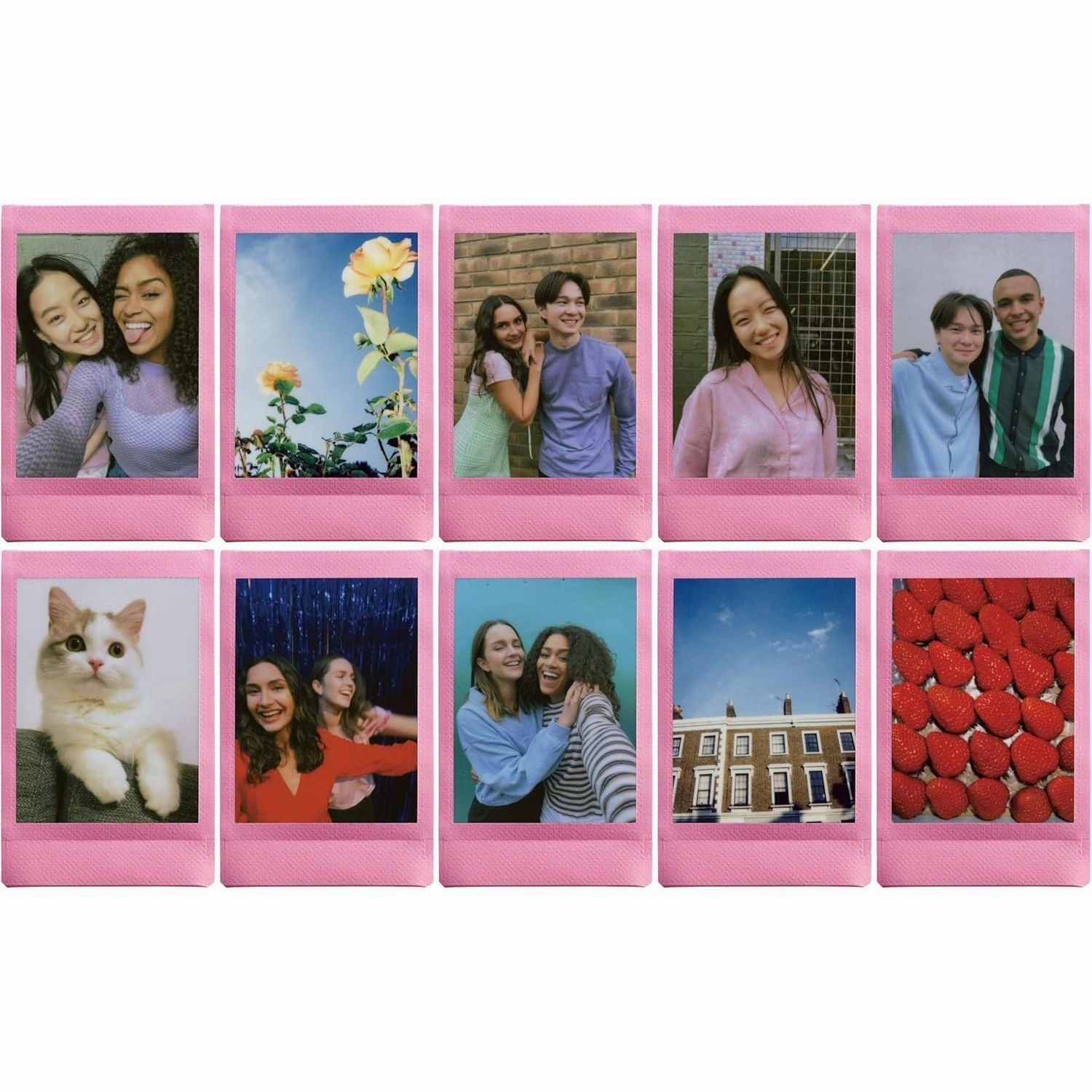Fujifilm instax mini Instant Film Pink Lemonade Border ?C 10 Shot Pack