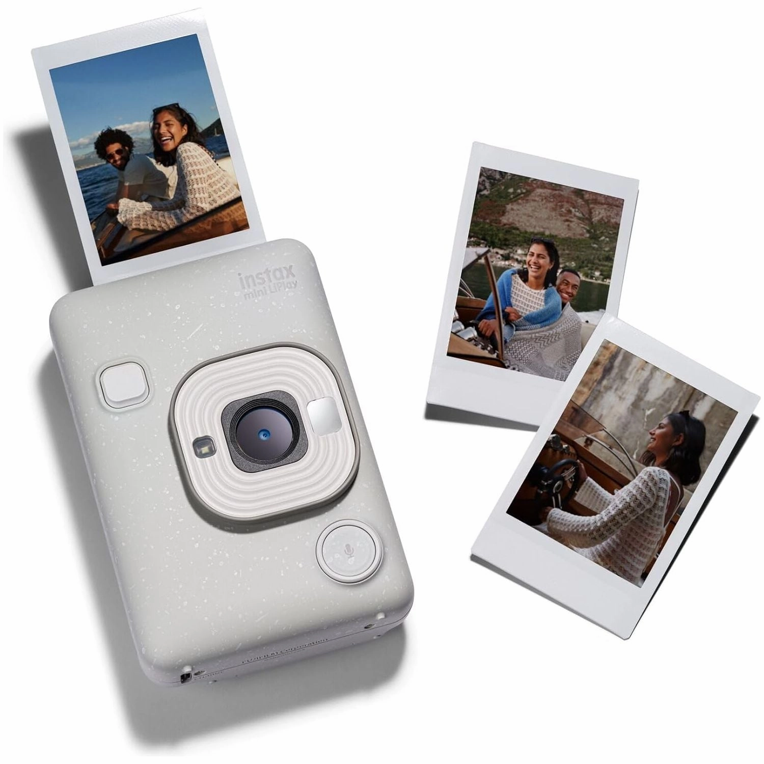Fujifilm INSTAX Mini LiPlay Hybrid Instant Camera  2.7" LCD, MicroSD Slot, USB-C Charging  Misty White (Film Sold Separately)