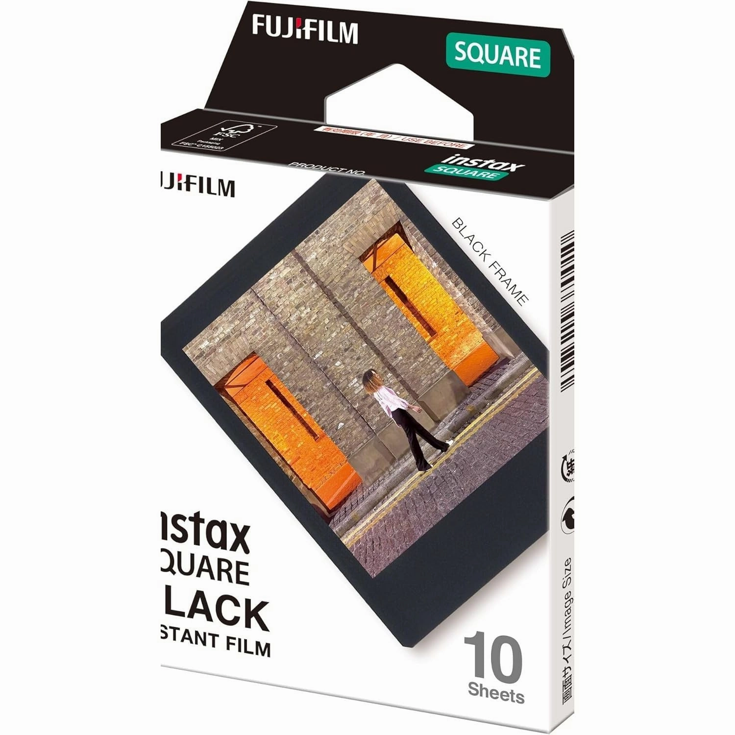 Fujifilm instax SQUARE Instant Film Black Border  10 Shot Pack