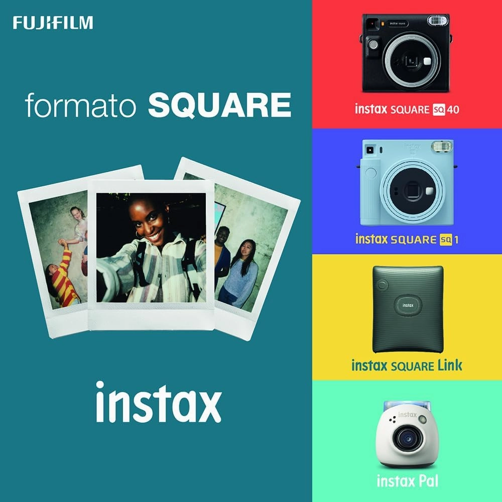 Fujifilm instax SQUARE Instant Film ?C Rainbow Border, 10 Shot Pack