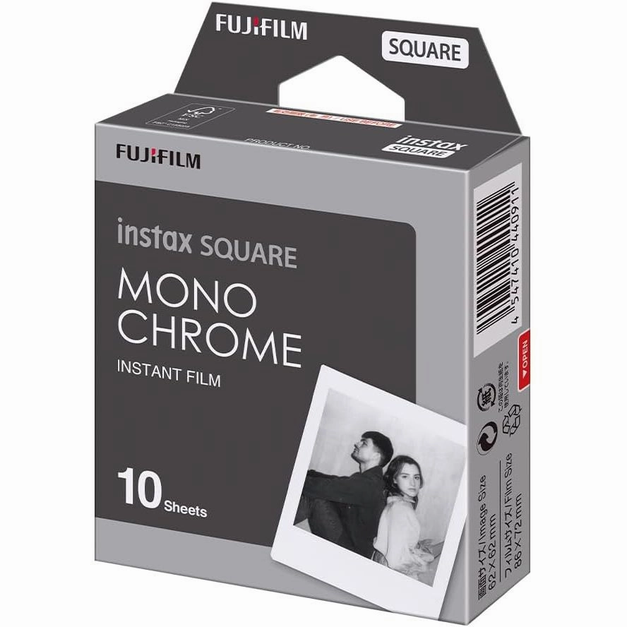 Fujifilm instax SQUARE Instant Film Monochrome  10 Shot Pack digital cameras, buy mirrorless camera, compact cameras sale