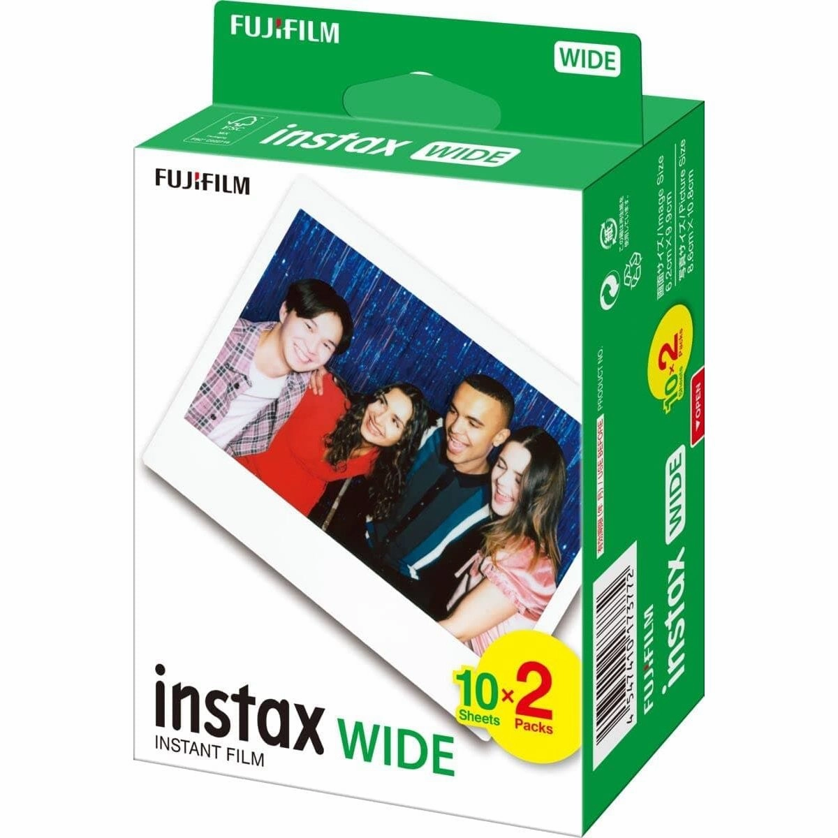 Fujifilm Instax WIDE Instant Film White Border  20 Shot Pack