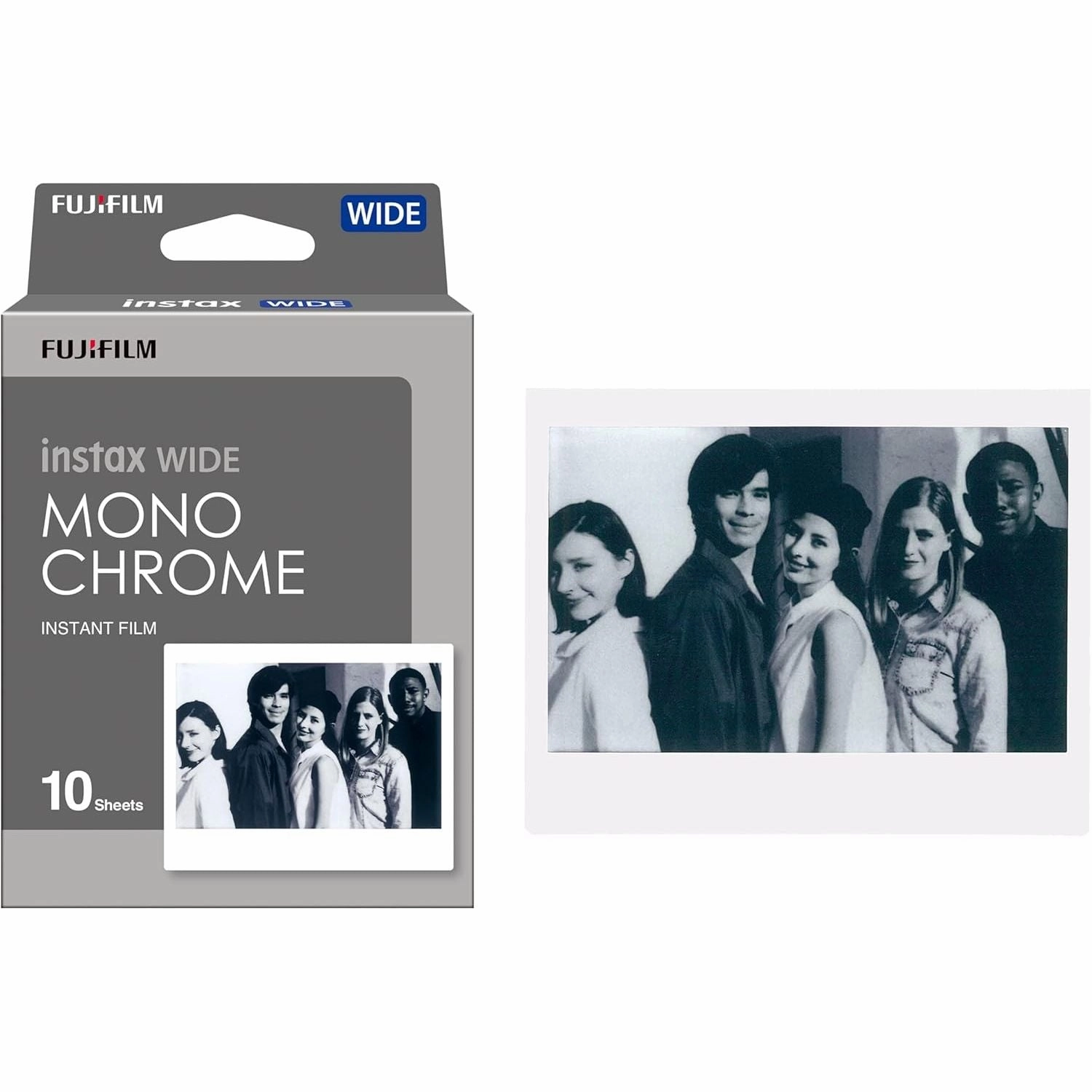Fujifilm instax WIDE Monochrome Instant Film  10 Shot Pack