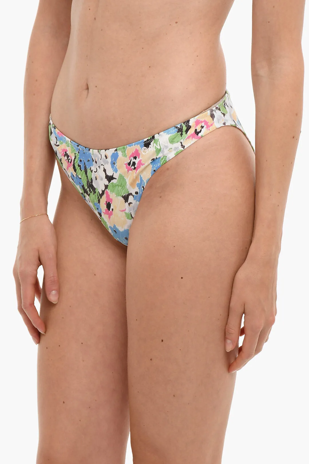 Ganni Floral Patterned Bikini Bottom