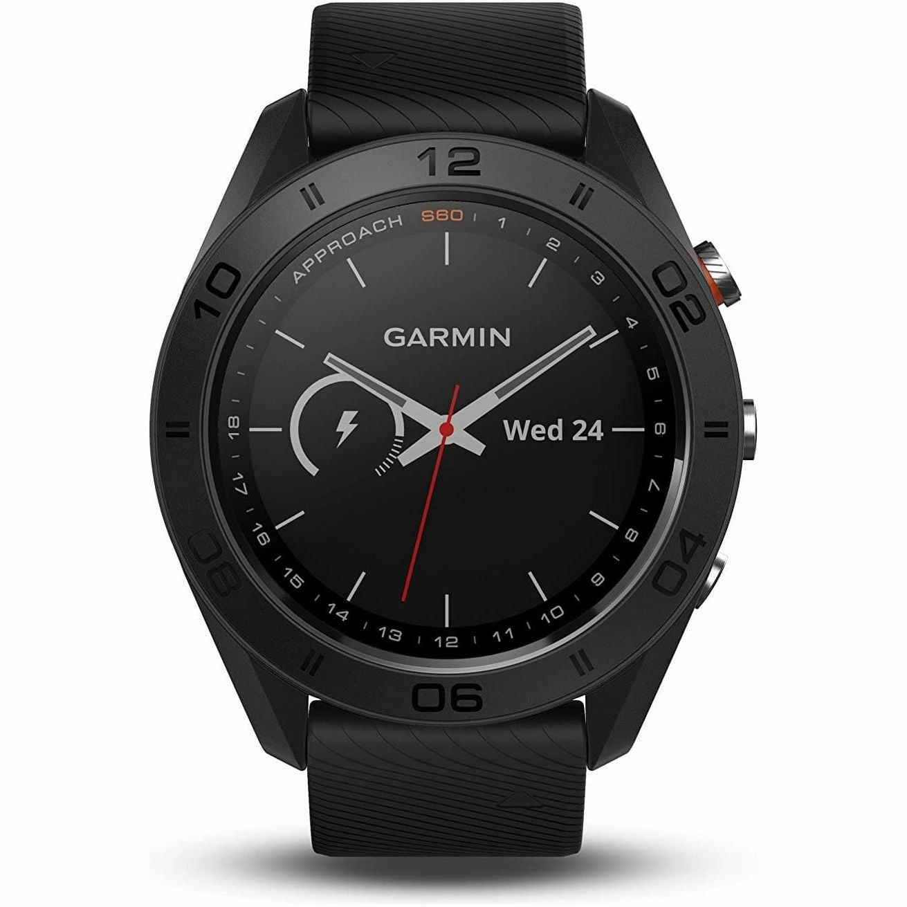 Garmin Approach S60, Premium GPS Golf Watch with Touchscreen Display and Full Color CourseView Mapping, Black w/Silicone Band