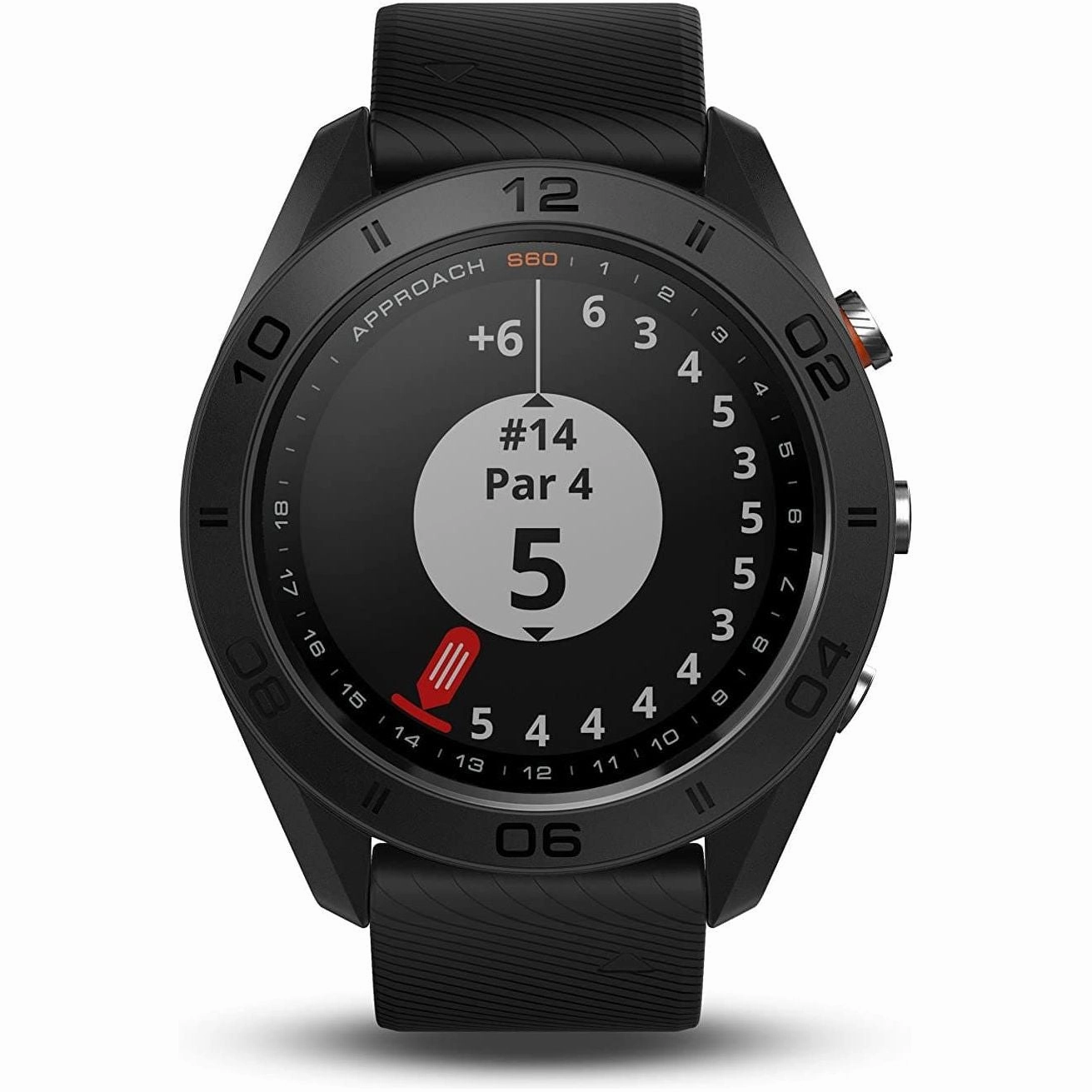 Garmin Approach S60, Premium GPS Golf Watch with Touchscreen Display and Full Color CourseView Mapping, Black w/Silicone Band