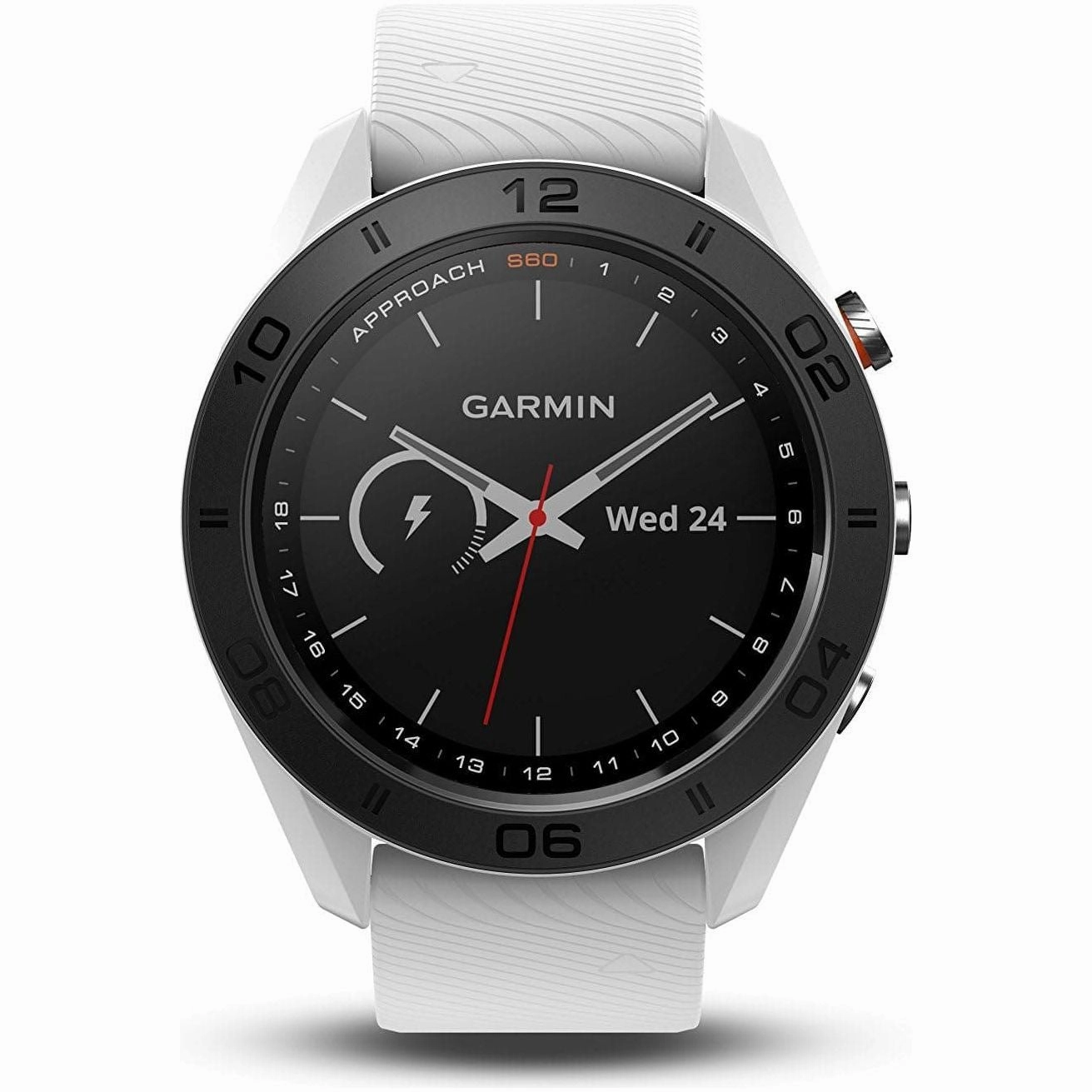 Garmin Approach S60, Premium GPS Golf Watch with Touchscreen Display and Full Color CourseView Mapping, White w/Silicone Band