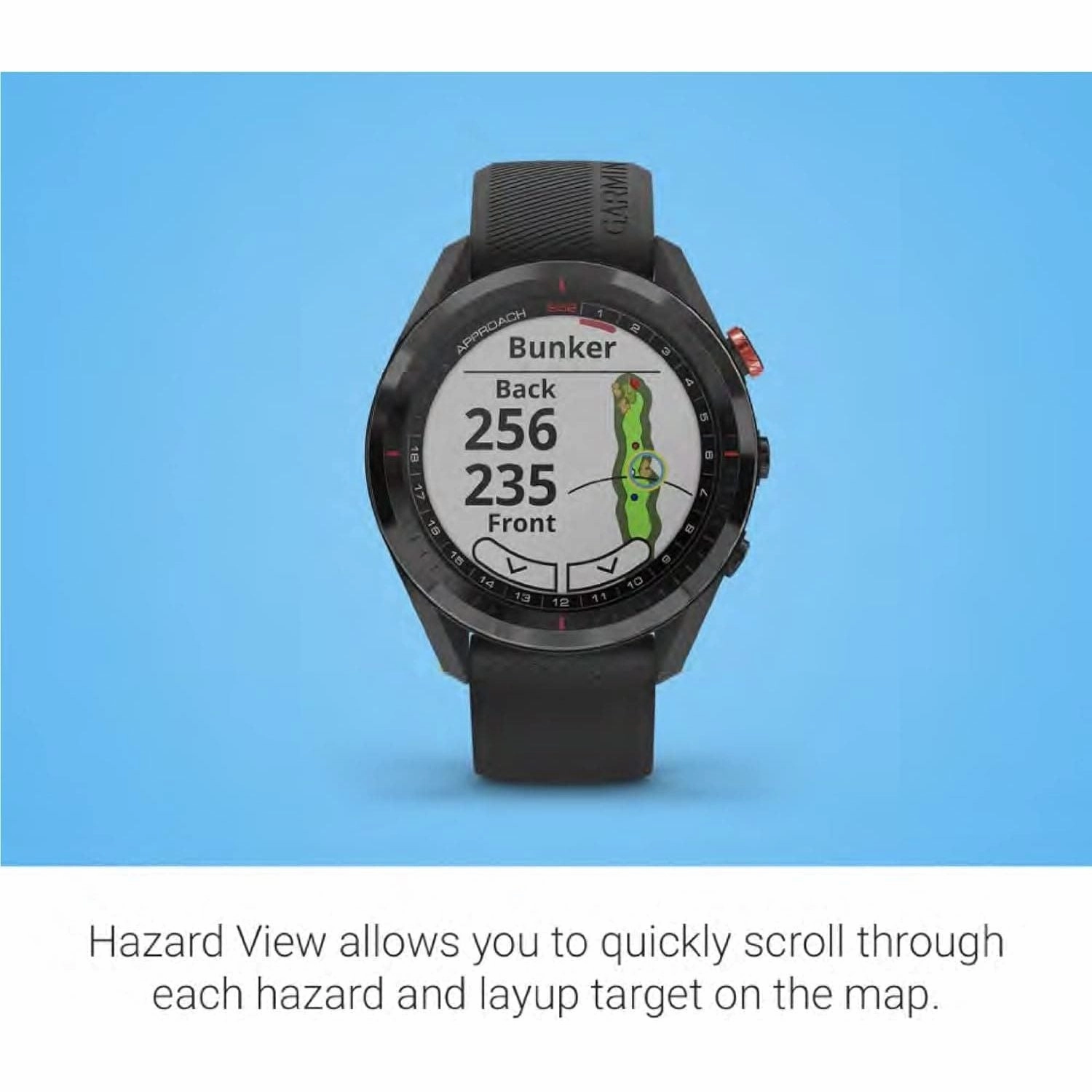 Garmin Approach S62 Premium Golf GPS Watch - Virtual Caddie, Full Color Mapping Screen, Black