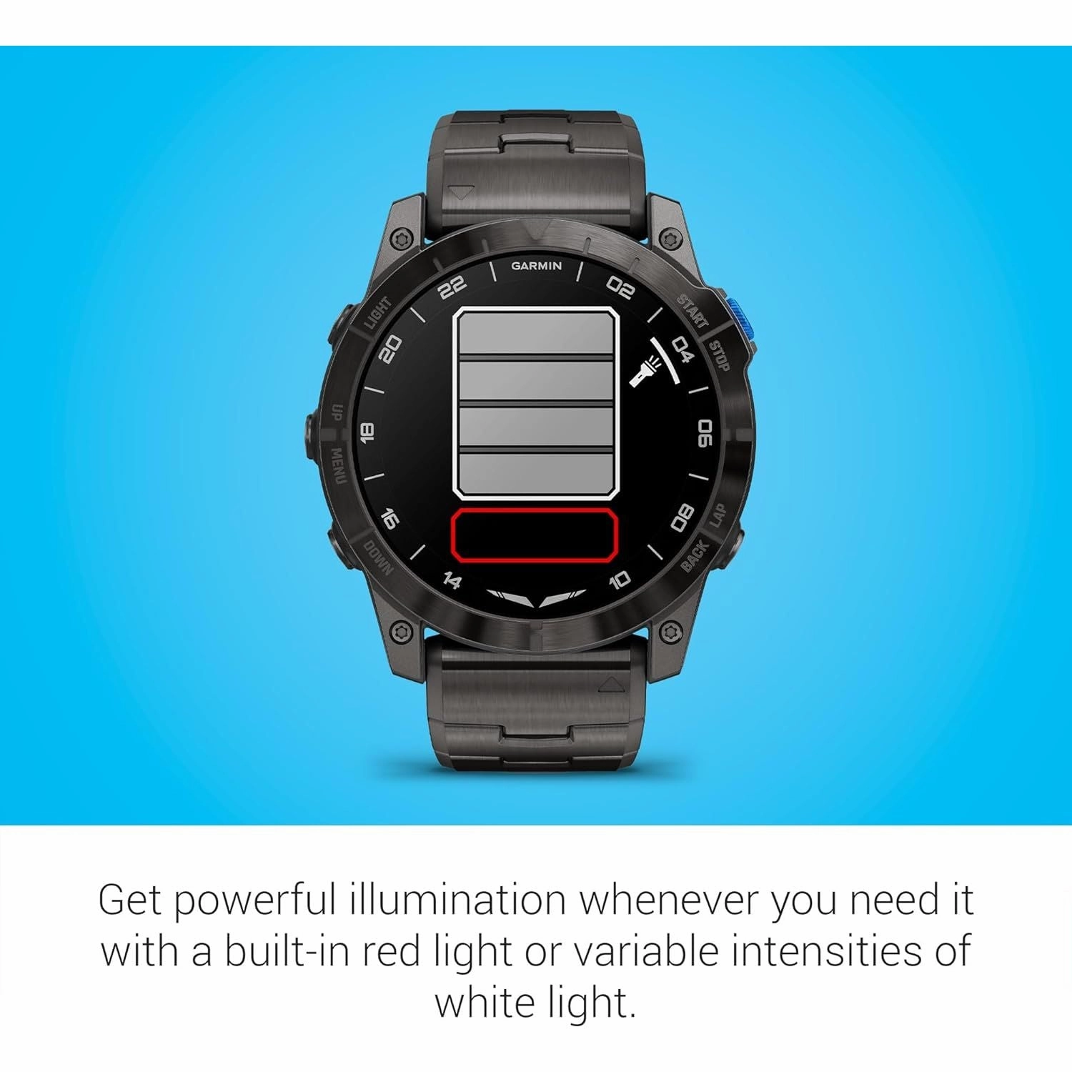 Garmin D2 Mach 1 Pro Aviator Smartwatch - GPS Moving Map, Aviation Weather, Health & Wellness Features, AMOLED Display, Built-in Flashlight