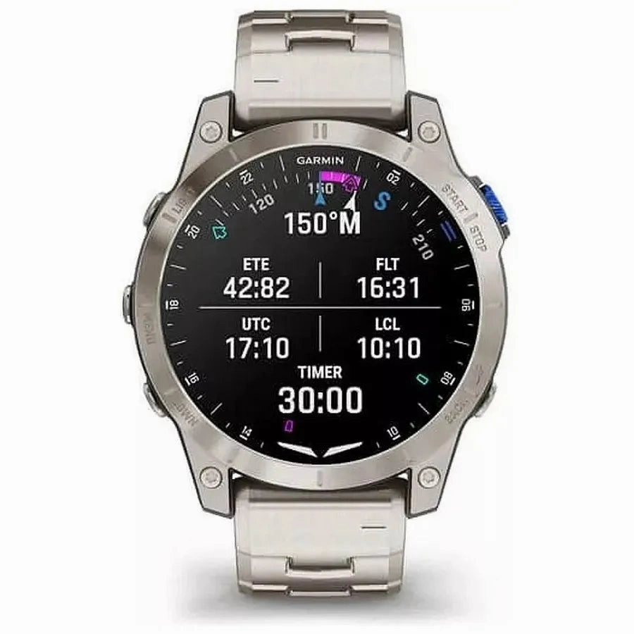 Garmin D2 Mach 1 Pro Aviator Smartwatch - GPS Moving Map, Aviation Weather, Health & Wellness Features, AMOLED Display, Built-in Flashlight
