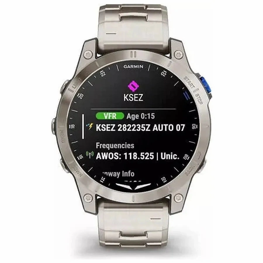 Garmin D2 Mach 1 Pro Aviator Smartwatch - GPS Moving Map, Aviation Weather, Health & Wellness Features, AMOLED Display, Built-in Flashlight
