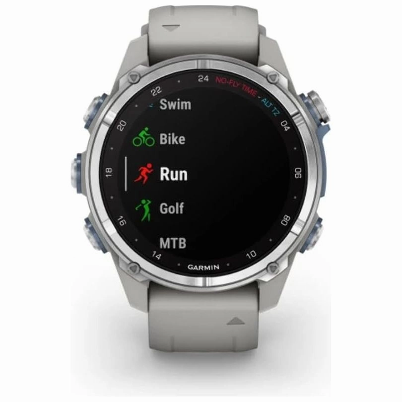 Garmin Descent Mk3 Dive Watch - 43mm Stainless Steel, Grey Fog Silicone Strap