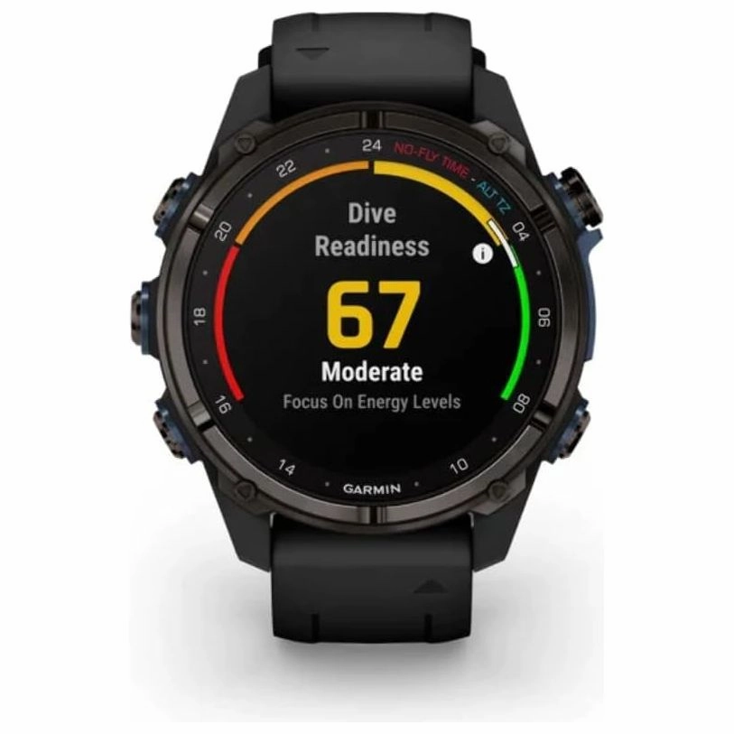 Garmin Descent Mk3i Dive Watch - 43mm Carbon Grey DLC Titanium with Black Silicone Band