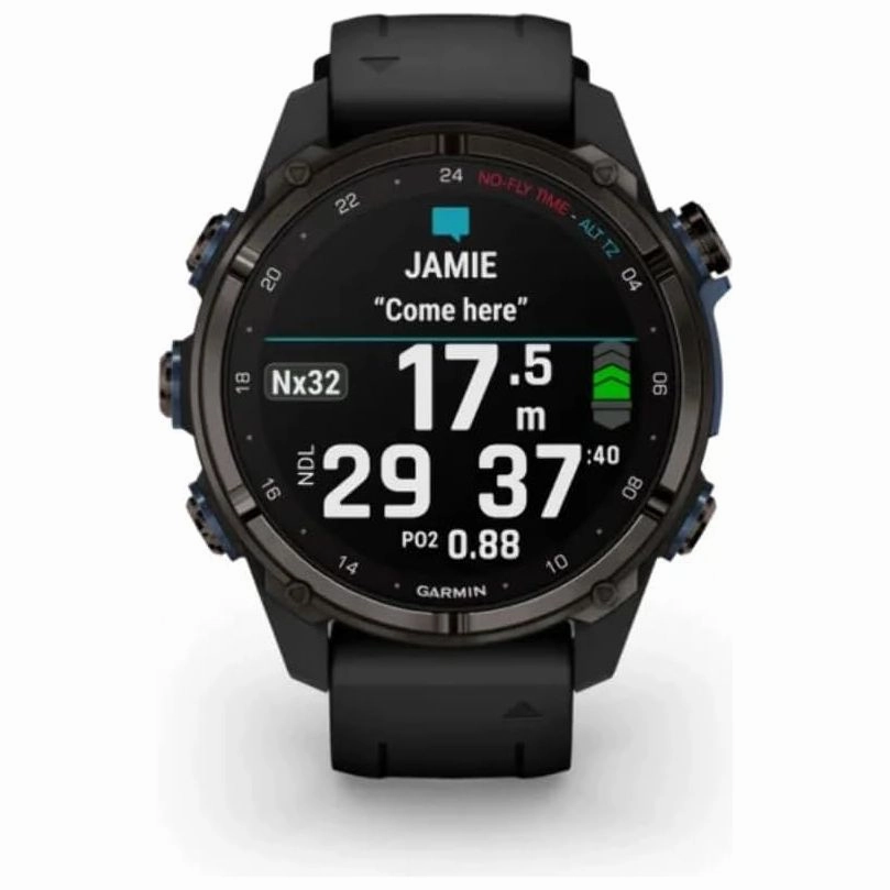 Garmin Descent Mk3i Dive Watch - 43mm Carbon Grey DLC Titanium with Black Silicone Band
