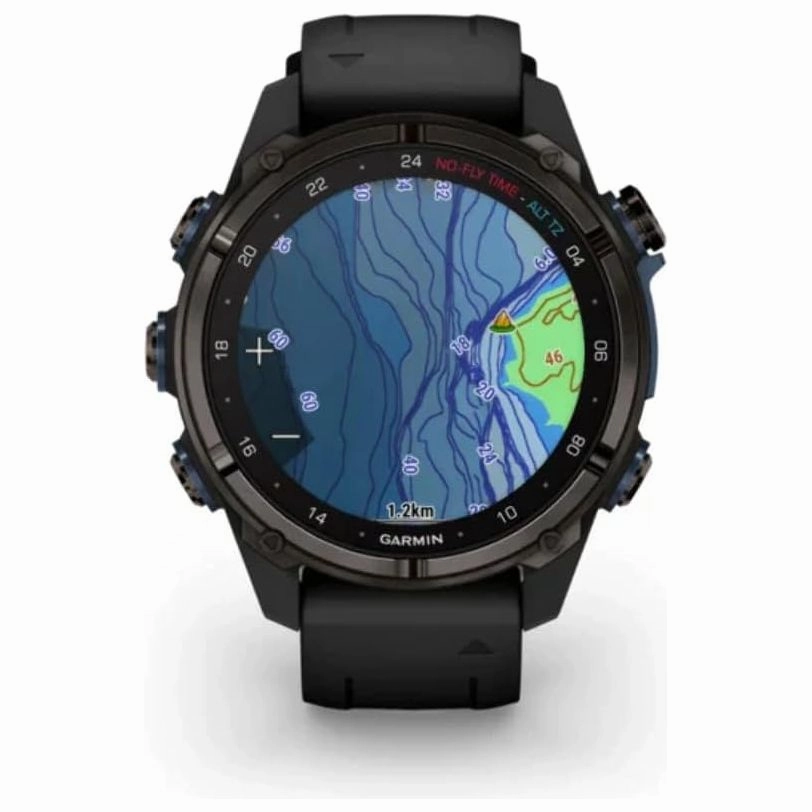 Garmin Descent Mk3i Dive Watch - 43mm Carbon Grey DLC Titanium with Black Silicone Band