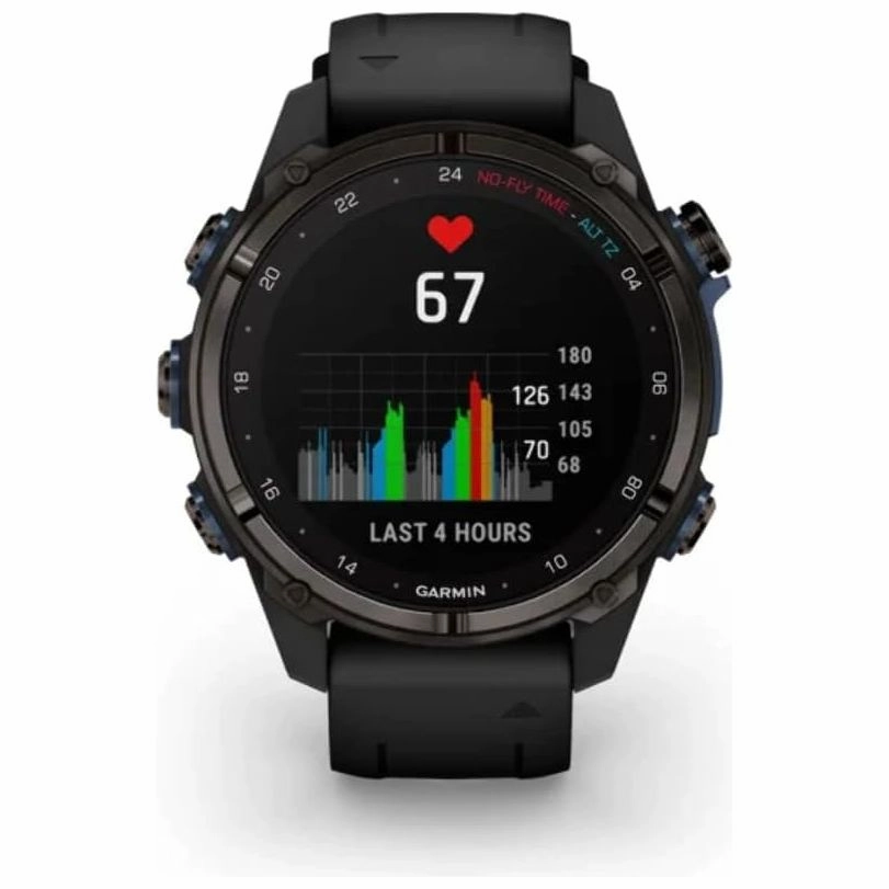 Garmin Descent Mk3i Dive Watch - 43mm Carbon Grey DLC Titanium with Black Silicone Band