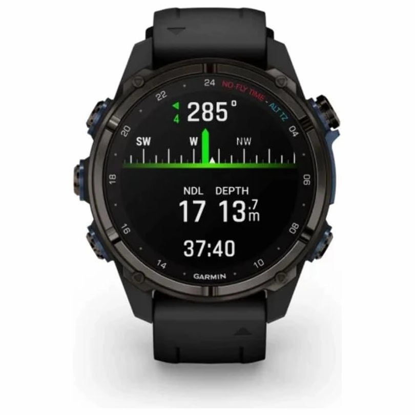 Garmin Descent Mk3i Dive Watch - 43mm Carbon Grey DLC Titanium with Black Silicone Band