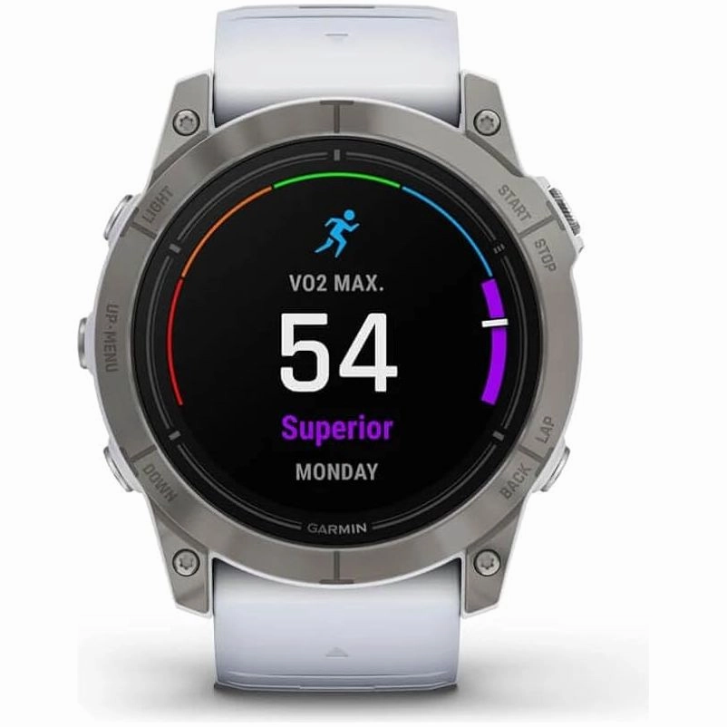 Garmin Epix Pro (Gen 2) Sapphire Edition Smartwatch with Silicone Band, 51 mm Case - White