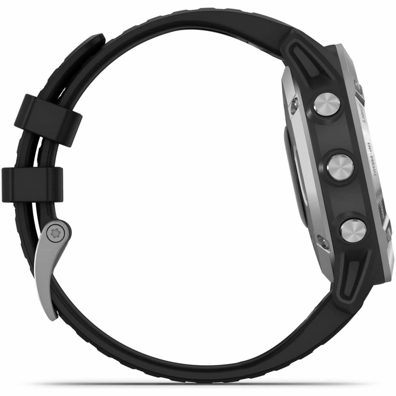 Garmin fenix 6, Ultimate Multisport GPS Watch, Heat and Altitude Adjusted V02 Max, Pulse Ox Sensors and Training Load Focus, Silver with Black Band