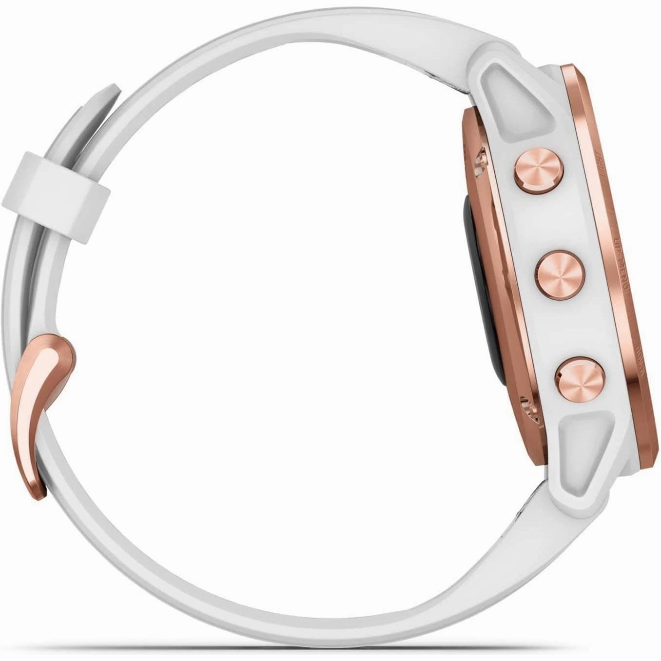 Garmin fenix 6S Pro, Ultimate Multisport GPS Watch, Smaller-Sized, Features Mapping, Music, Grade-Adjusted Pace Monitoring and Pulse Ox Sensors, Rose Gold with White Band