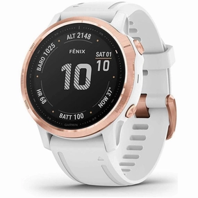 Garmin fenix 6S Pro, Ultimate Multisport GPS Watch, Smaller-Sized, Features Mapping, Music, Grade-Adjusted Pace Monitoring and Pulse Ox Sensors, Rose Gold with White Band nintendo switch oled, nintendo switch deals, joy-con accessories