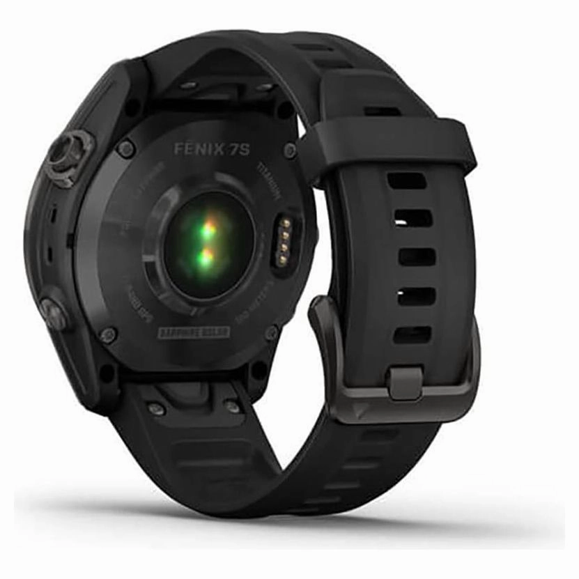 Garmin Fenix 7S Sapphire Solar - Carbon Grey DLC Titanium with Black Band