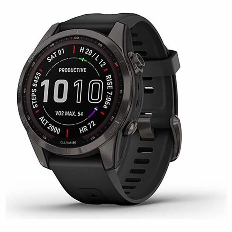 Garmin Fenix 7S Sapphire Solar - Carbon Grey DLC Titanium with Black Band nintendo switch oled, nintendo switch deals, joy-con accessories