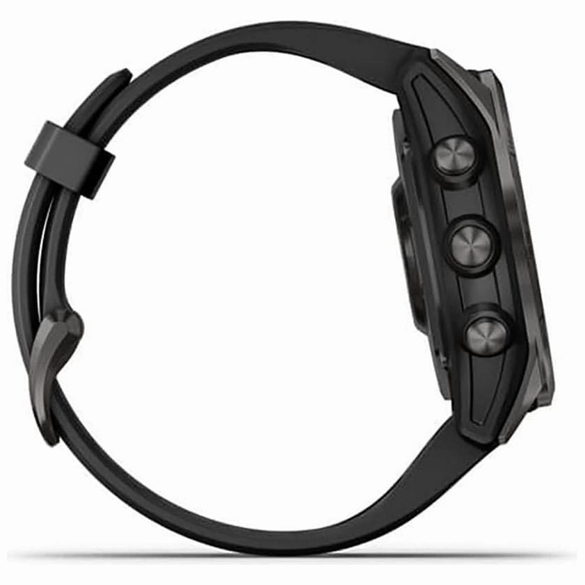 Garmin Fenix 7S Sapphire Solar - Carbon Grey DLC Titanium with Black Band