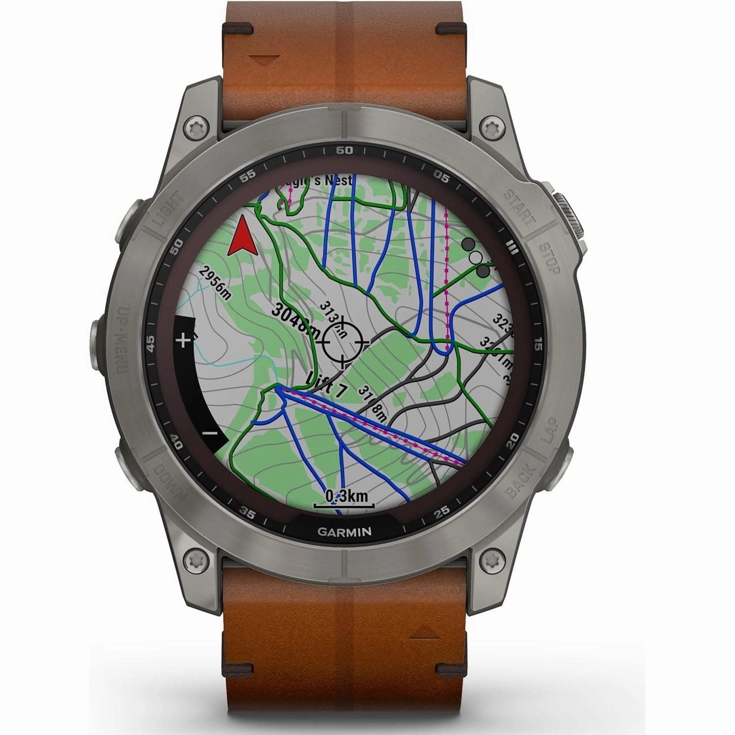 Garmin Fenix 7X Sapphire Solar Edition Titanium with Chestnut Graphite Band Smartwatch