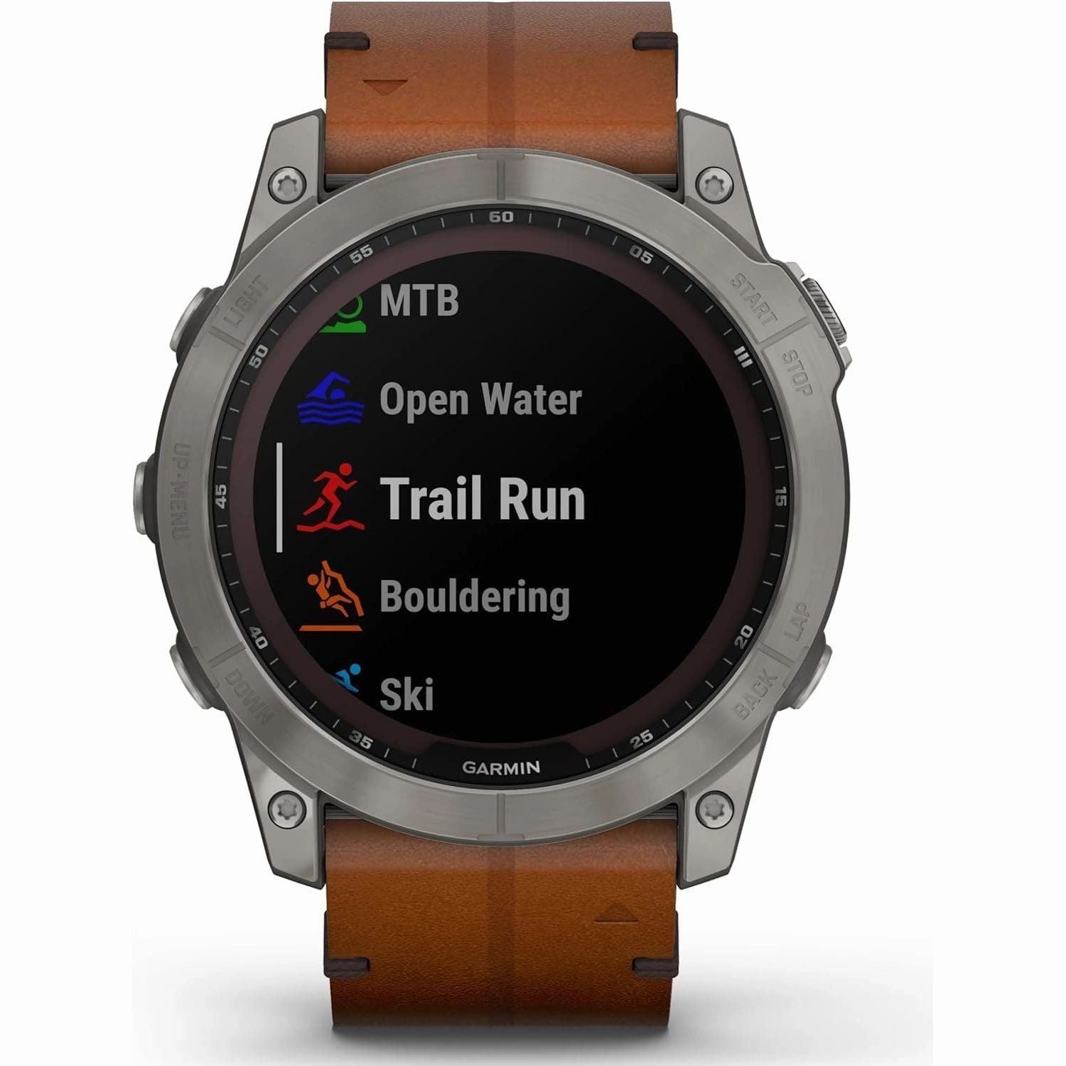 Garmin Fenix 7X Sapphire Solar Edition Titanium with Chestnut Graphite Band Smartwatch