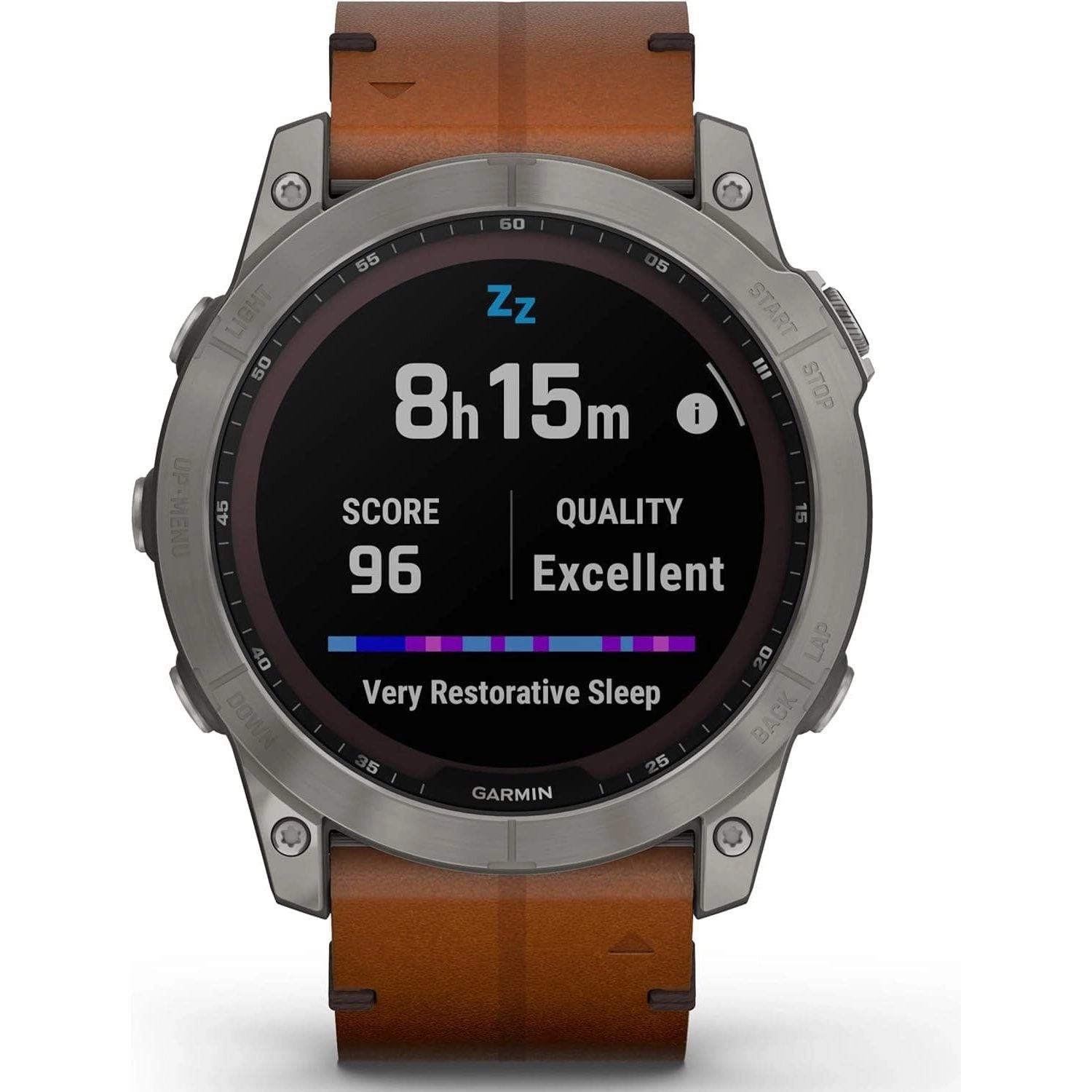 Garmin Fenix 7X Sapphire Solar Edition Titanium with Chestnut Graphite Band Smartwatch
