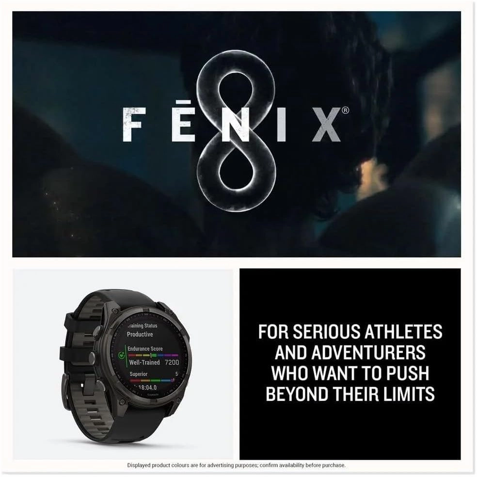 Garmin Fenix 8, 51mm AMOLED Premium Smartwatch and Sports Watch