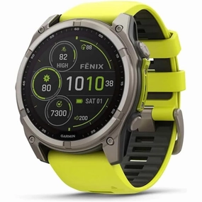 Garmin Fenix 8  51mm Solar, Sapphire Titanium GPS Watch with Amp Yellow/Graphite Silicone Band nintendo switch oled, nintendo switch deals, joy-con accessories