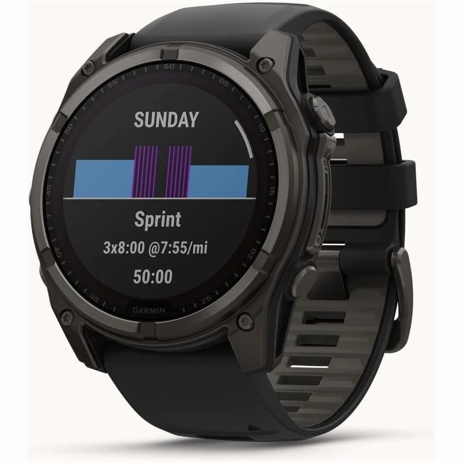 Garmin Fenix 8 - 51mm Solar Sapphire, Carbon Grey Titanium with Black/Grey Silicone Band nintendo switch oled, nintendo switch deals, joy-con accessories