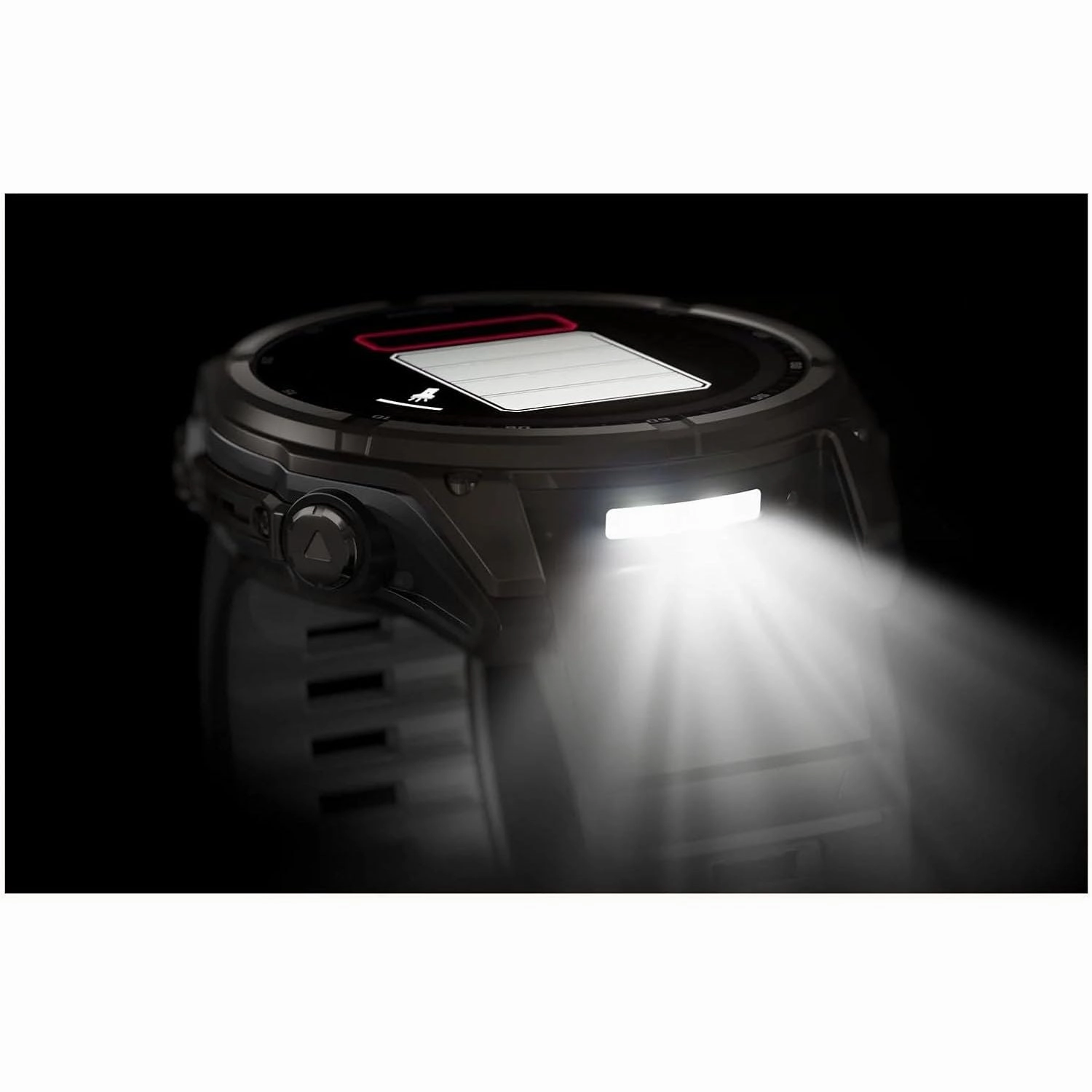 Garmin Fenix 8 - 51mm Solar Sapphire, Carbon Grey Titanium with Black/Grey Silicone Band
