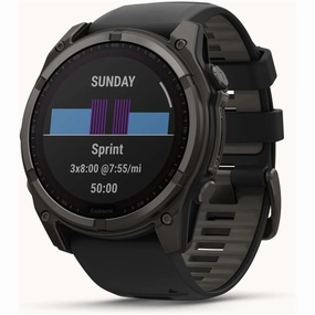 Garmin Fenix 8 - 51mm Solar Sapphire, Carbon Grey Titanium with Black/Grey Silicone Band nintendo switch oled, nintendo switch deals, joy-con accessories