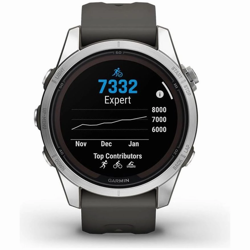 Garmin fnix 7S Pro Solar (42mm) Premium Multisport GPS Smartwatch Graphite