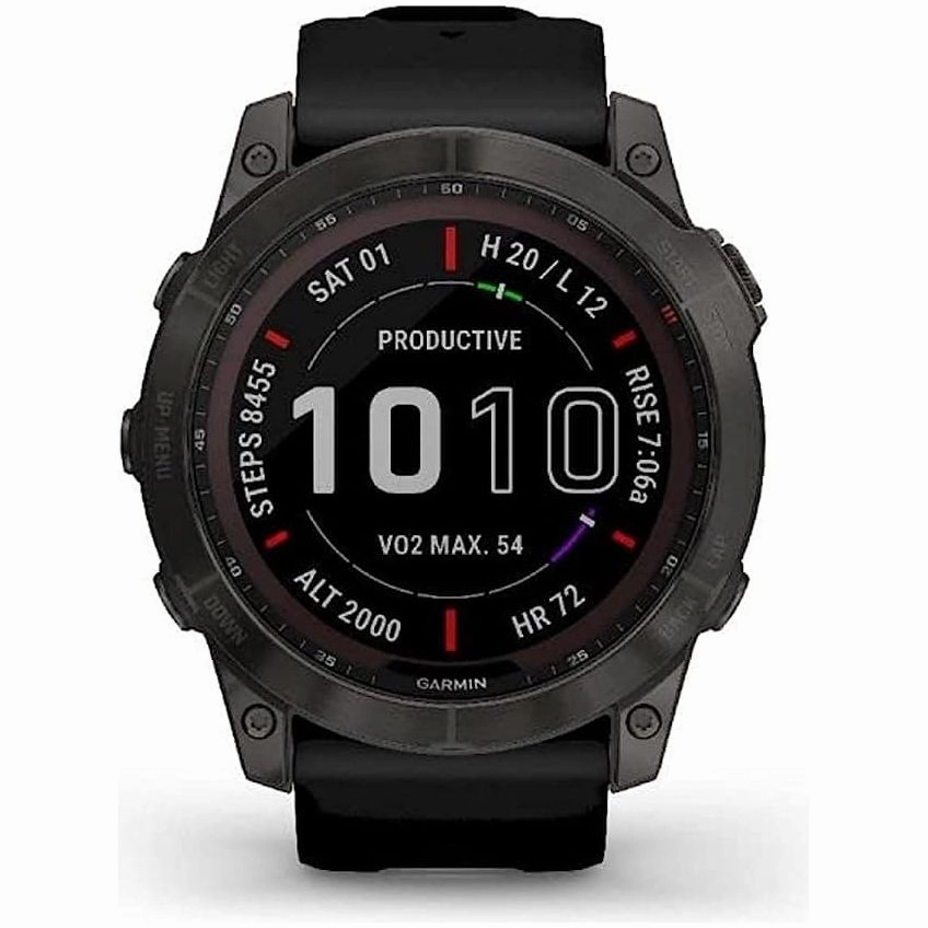 Garmin fnix 7X Solar 51mm Multisport GPS Smartwatch - Solar Charging, Advanced Health & Training Features, Touchscreen & Buttons, Up to 37 Days Battery Life, Ultratough Design - Black