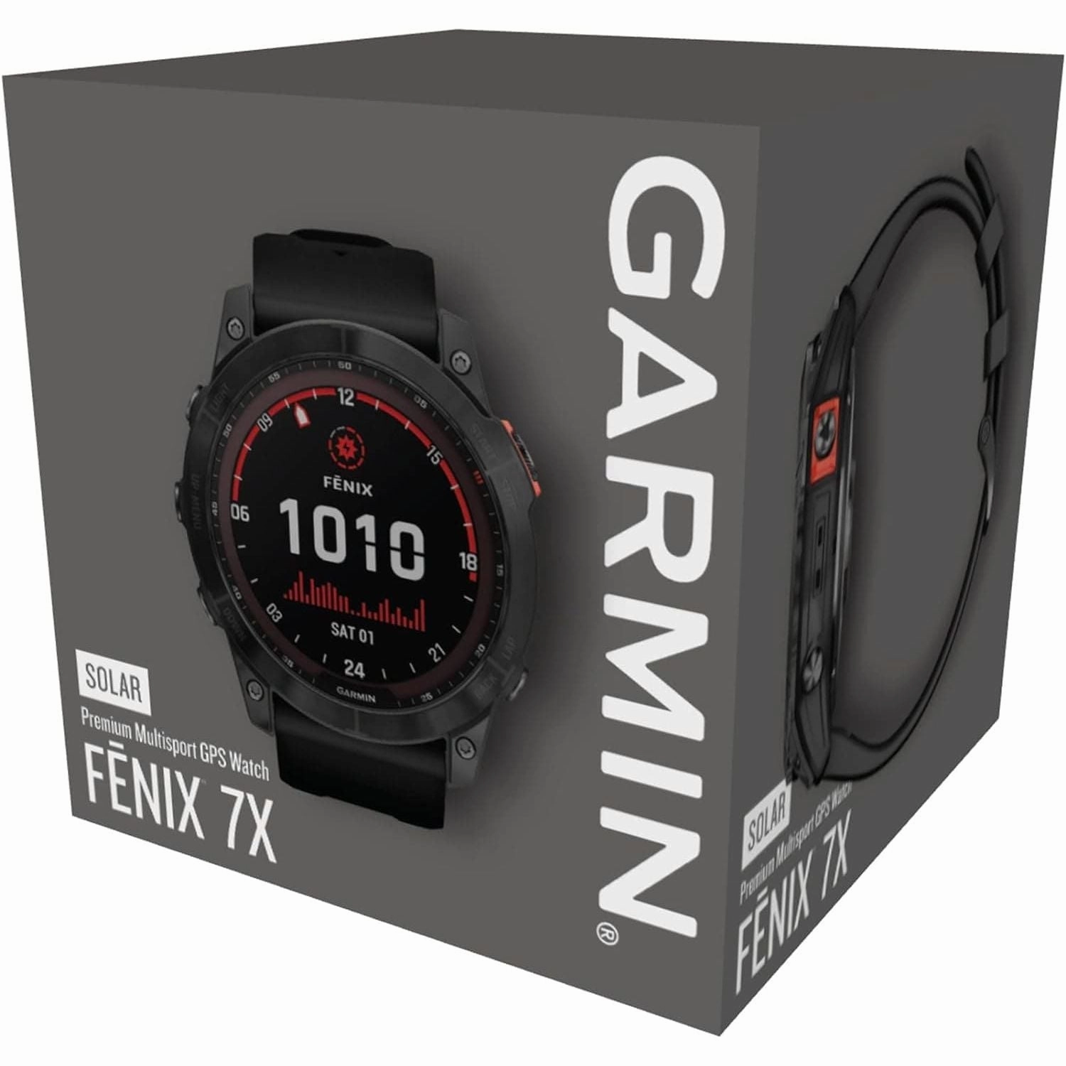 Garmin fnix 7X SOLAR, Large Multisport GPS Smartwatch, Solar Charging, Advanced Health and Training Features, Up to 37 days battery life, Black