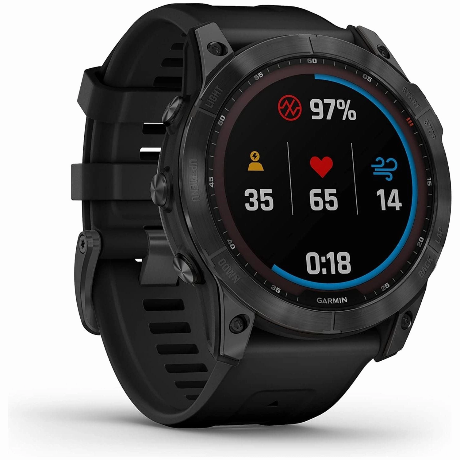 Garmin fnix 7X SOLAR, Large Multisport GPS Smartwatch, Solar Charging, Advanced Health and Training Features, Up to 37 days battery life, Black