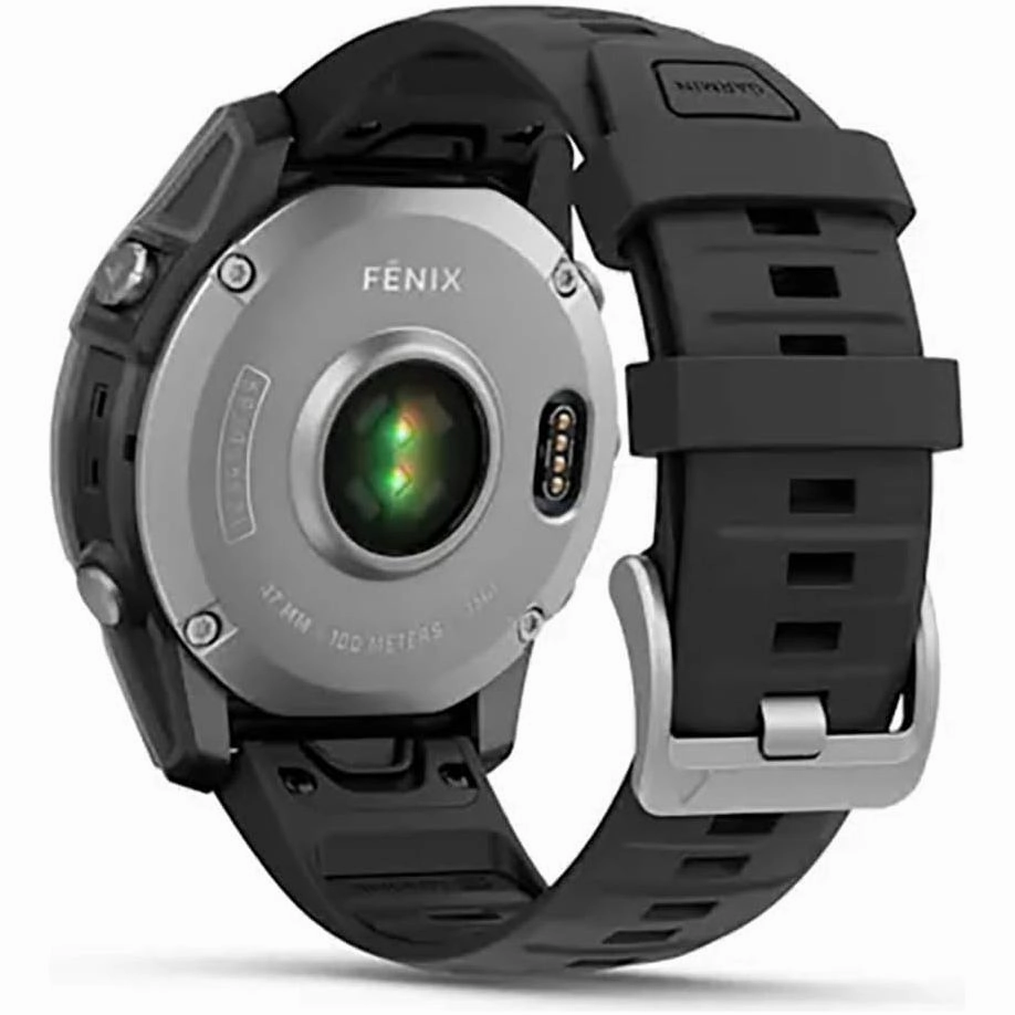 Garmin fnix E 47mm Multisport GPS Smartwatch - Stainless Steel/Black, 16 Days Battery, Health & Training Features