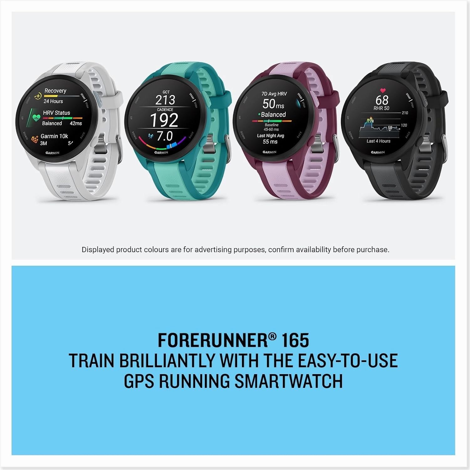 Garmin Forerunner 165 Music GPS 43mm Running Smartwatch  Black