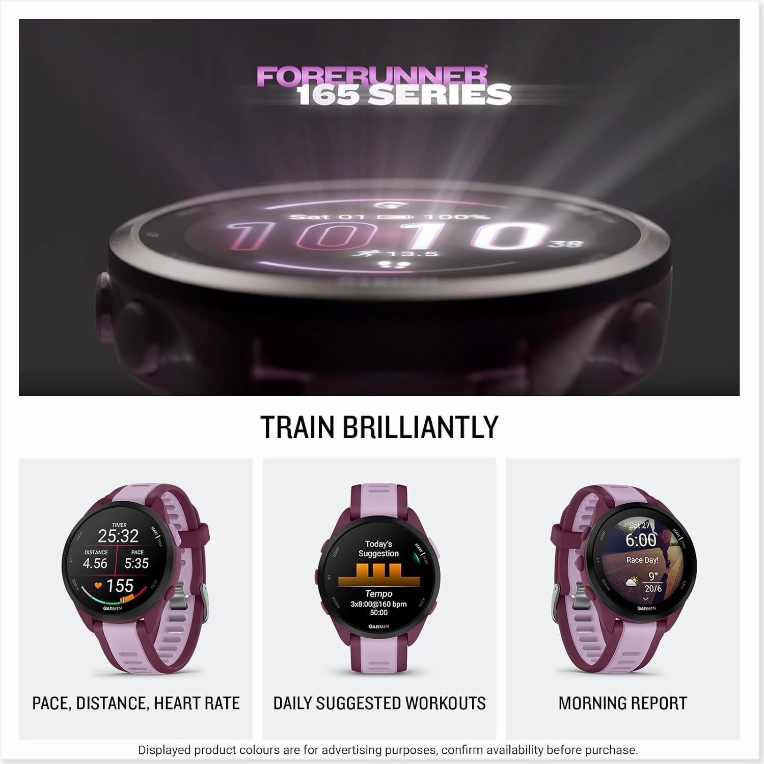 Garmin Forerunner 165 Music GPS 43mm Running Smartwatch  Black