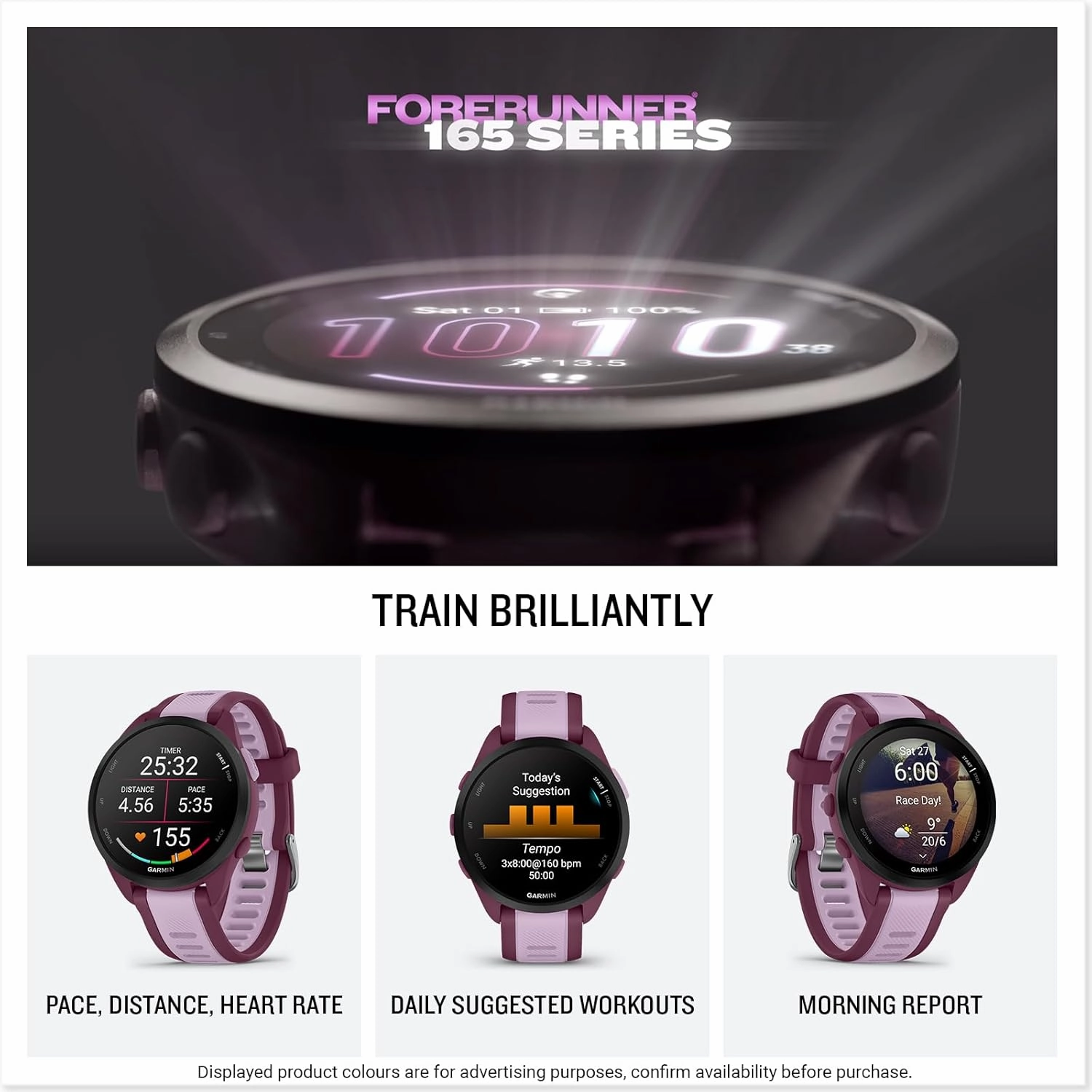 Garmin Forerunner 165 Music GPS 43mm Running Smartwatch  Black