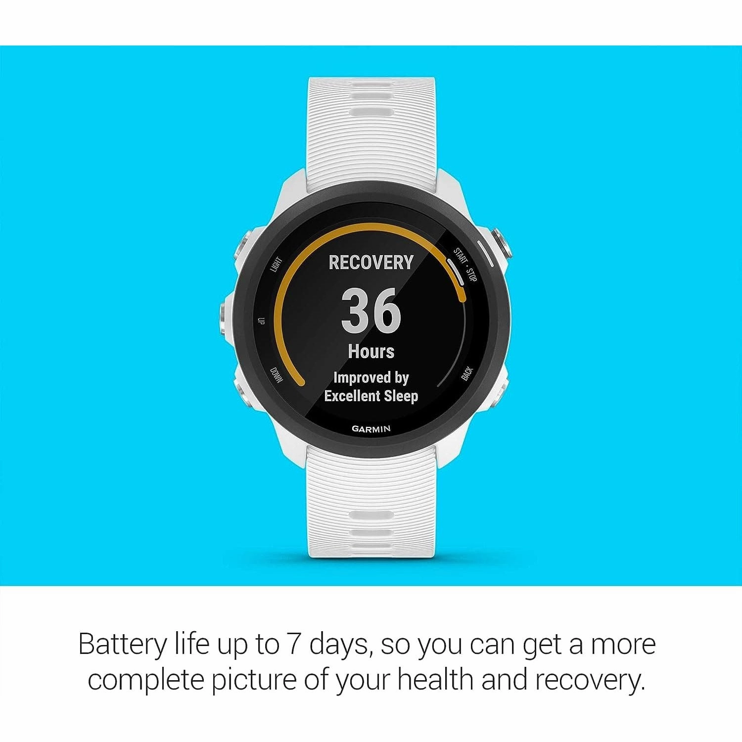 Garmin Forerunner 245 Music GPS Running Smartwatch - White Band