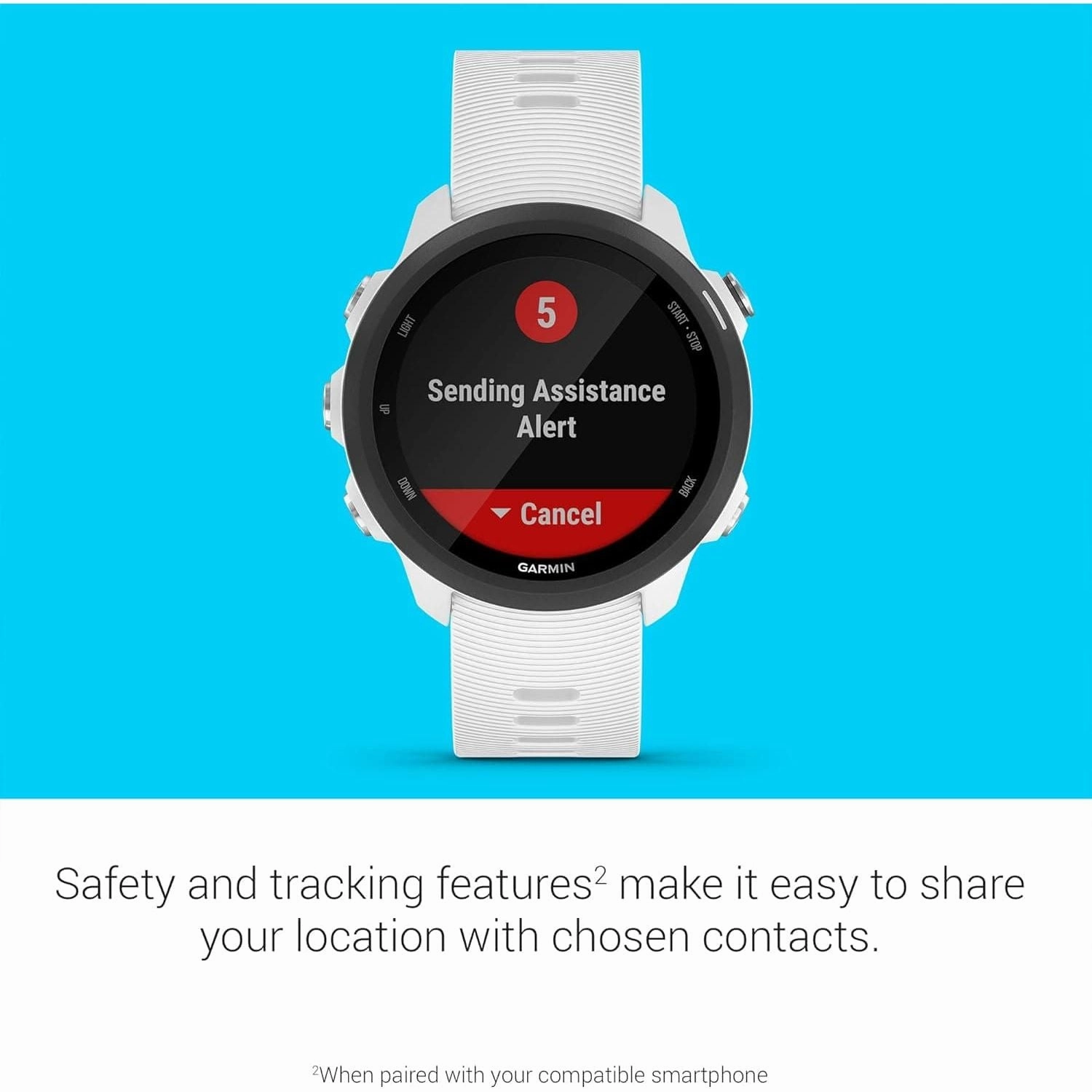 Garmin Forerunner 245 Music GPS Running Smartwatch - White Band