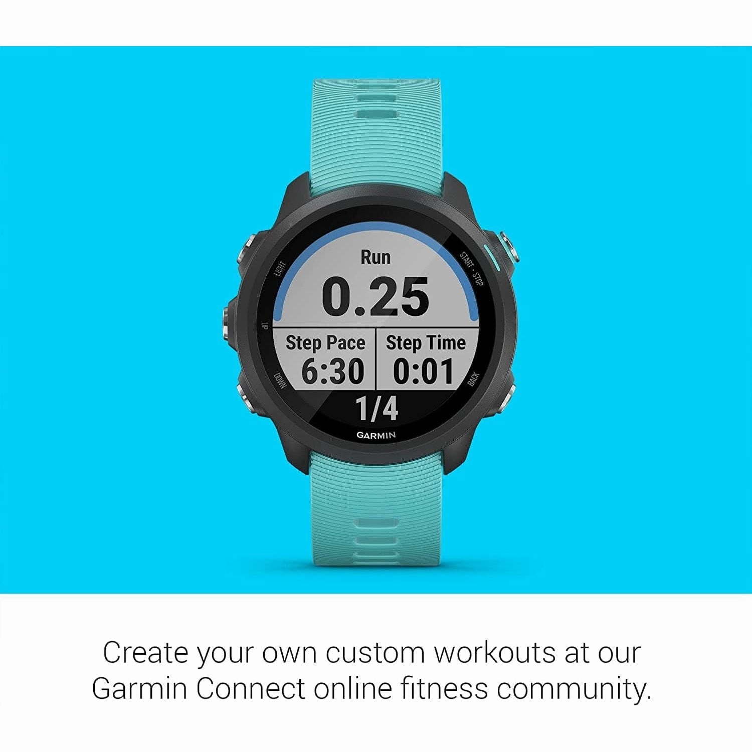 Garmin Forerunner 245 Music, GPS Running Smartwatch with Music and Advanced Dynamics, Aqua