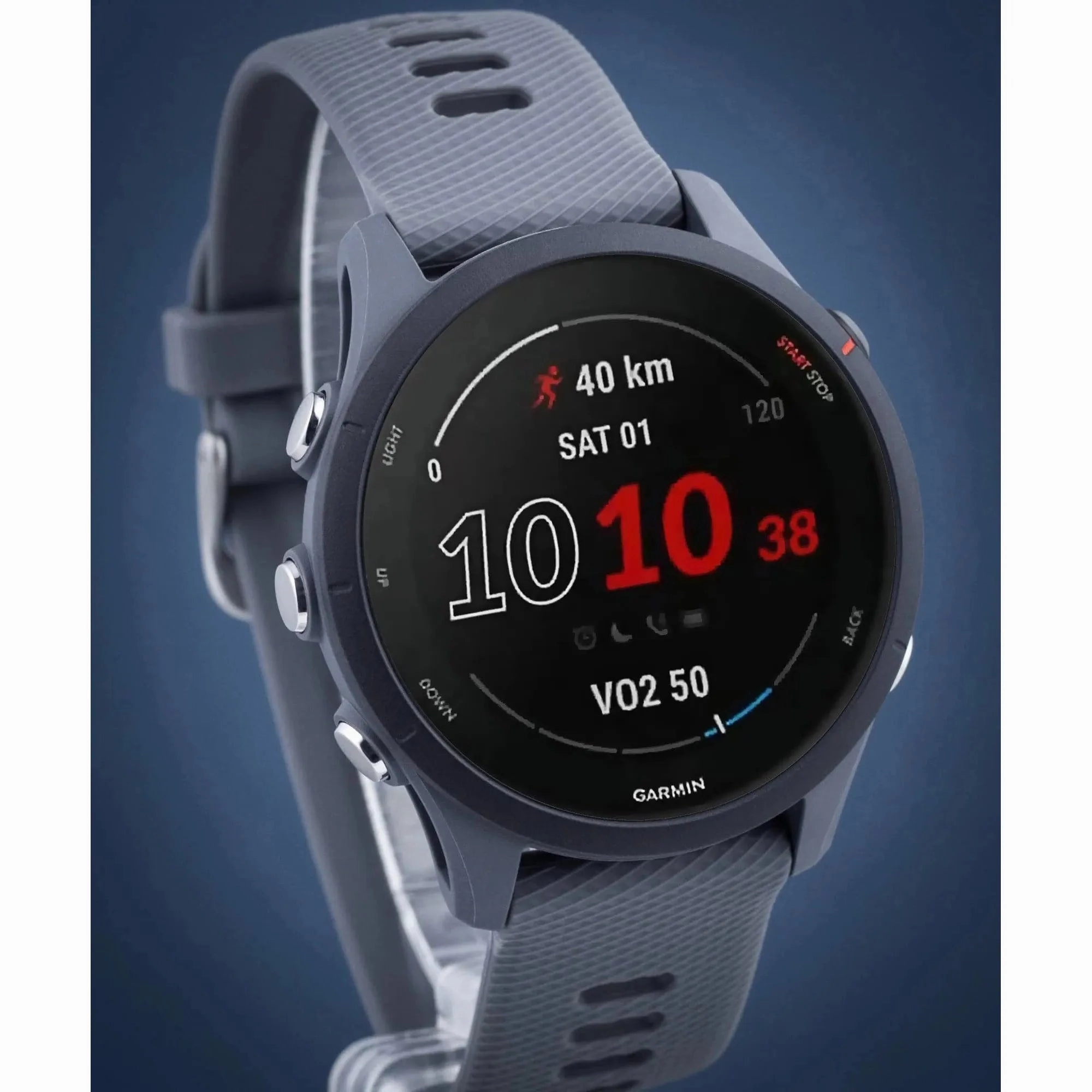 Garmin Forerunner 255 Easy to Use Lightweight GPS Running Smartwatch, Advanced Training and Recovery Insights,Safety and Tracking Features included, Up to 14 days Battery Life, Slate Grey